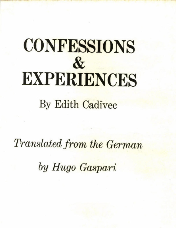 Confessions & Experiences by Edith Cadivec - Ebook 